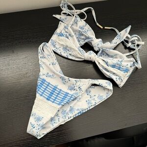 High waisted bikini and wrap top